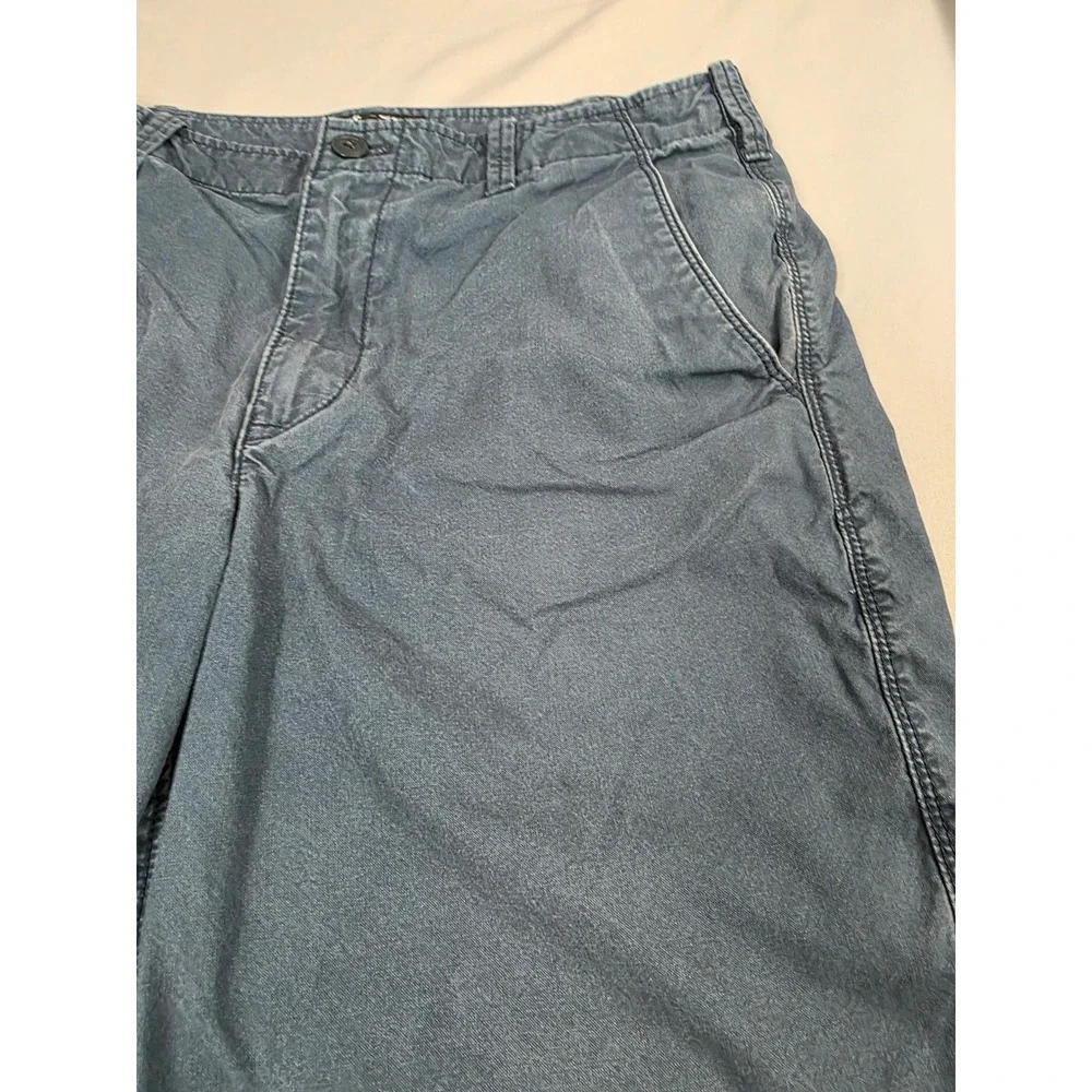 Express Mens Chino Shorts Size 31 Blue Cotton Twill Casual Summer Flat Front